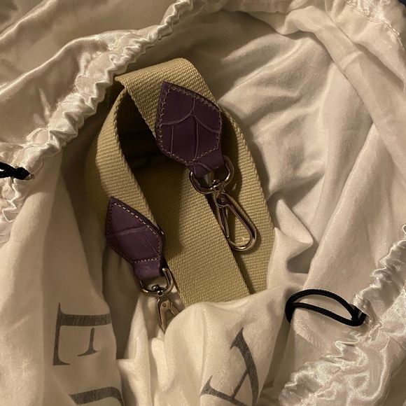 Furla lavender Elisabeth Croc embossed hobo bag - Picture 7 of 7